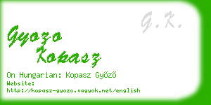 gyozo kopasz business card