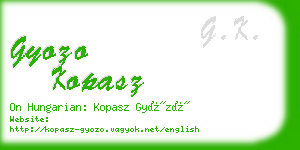 gyozo kopasz business card